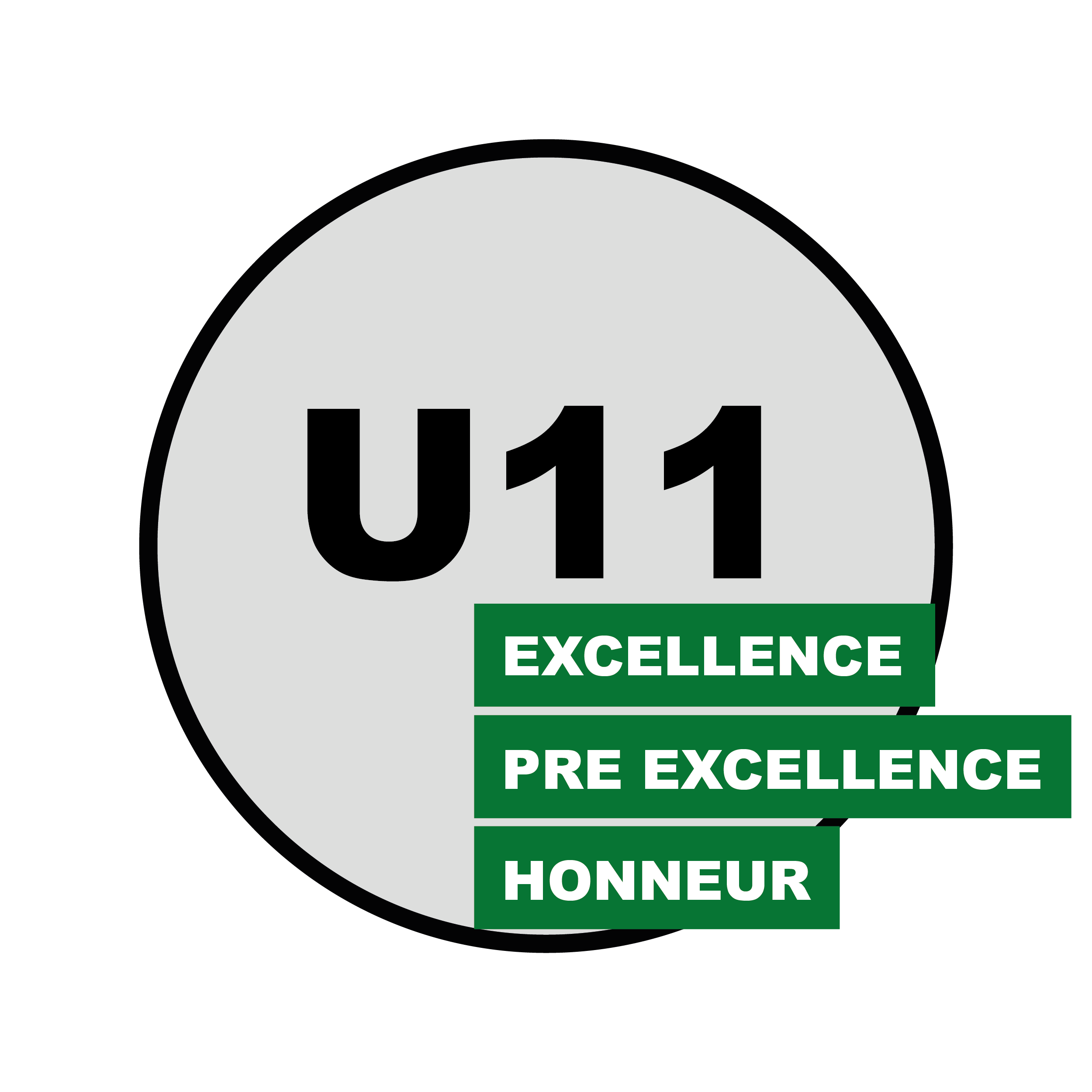 Catégorie U11 - Excellence, Pré Excellence & Honneur