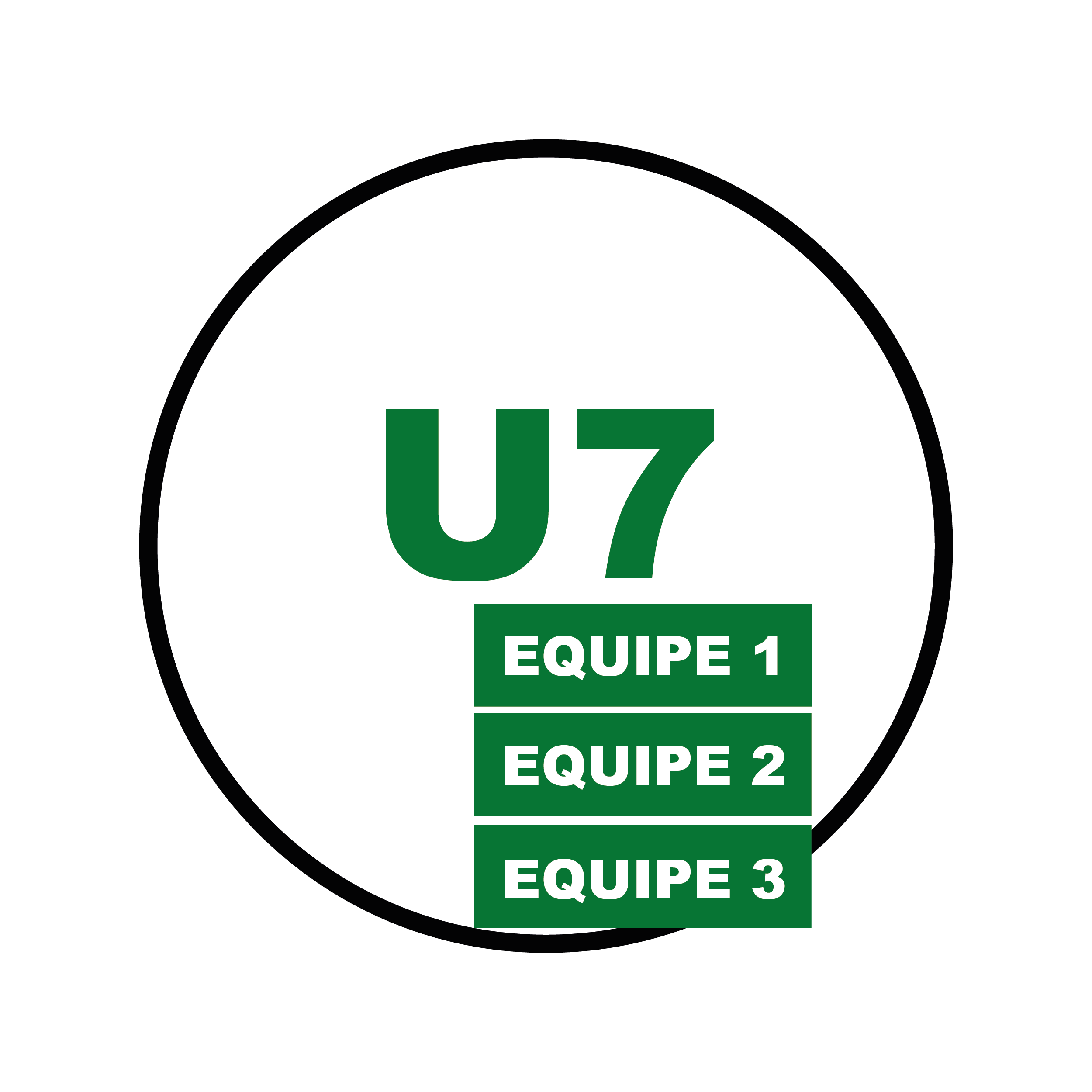 Catégorie U7 - 3 équipes